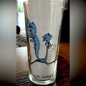 𝅺 1973 Pepsi Collectors Series Looney Toons Road Runner Glass Warner Brothers